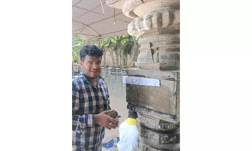 Inscriptions of Gajapati Kapilendra Deva in Odia Found at Srikurmam Temple