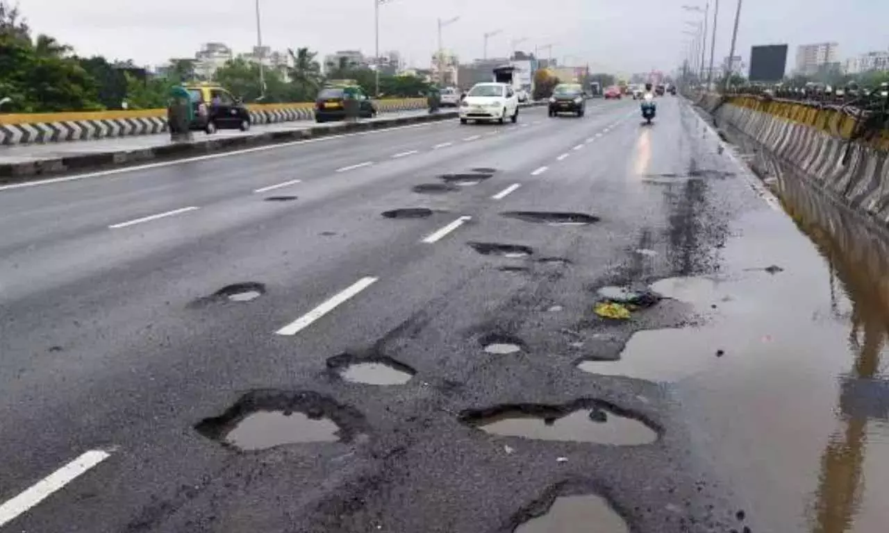 Rains Leave Hyderabad Roads in Ruins
