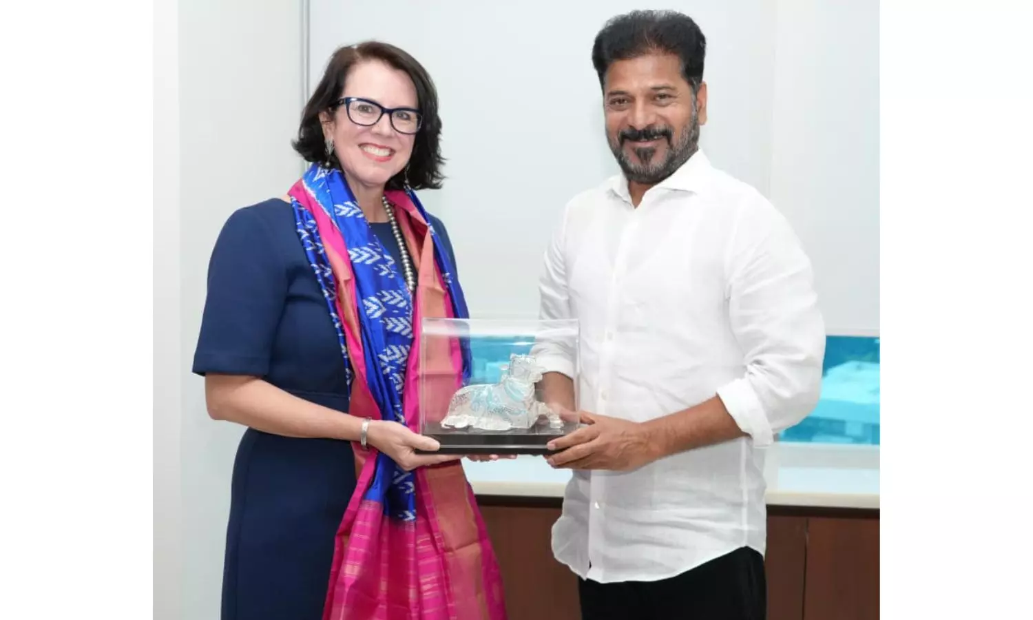 US Consul General in Hyderabad Laura Williams Meets Revanth Reddy