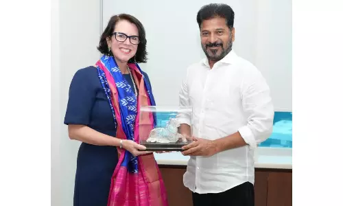 US Consul General in Hyderabad Laura Williams Meets Revanth Reddy