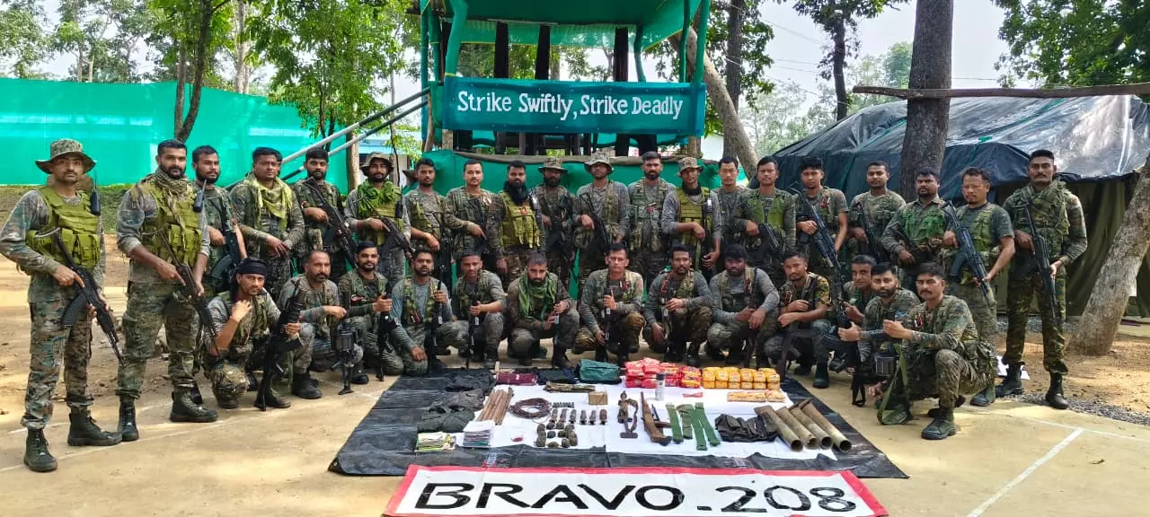 Maoist Weapon Dump Recovered From Tree Groove In Bastar Forest