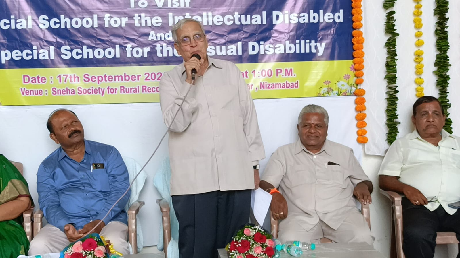 Retired Collector Chakrapani Supports Differently-Abled