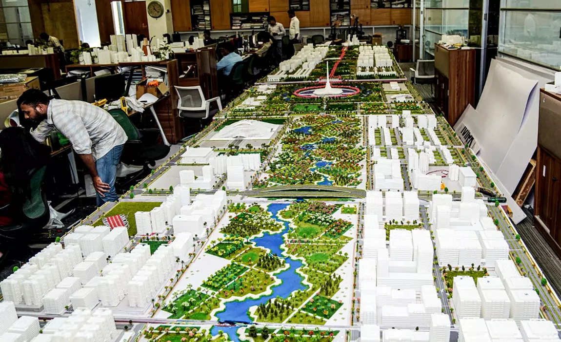 Miniature Models of Amaravatis Government Complexes Unveiled