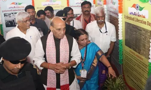 Rajnath Singh, Shekhawat witness Photo Exhibition on Hyderabad Liberation Day