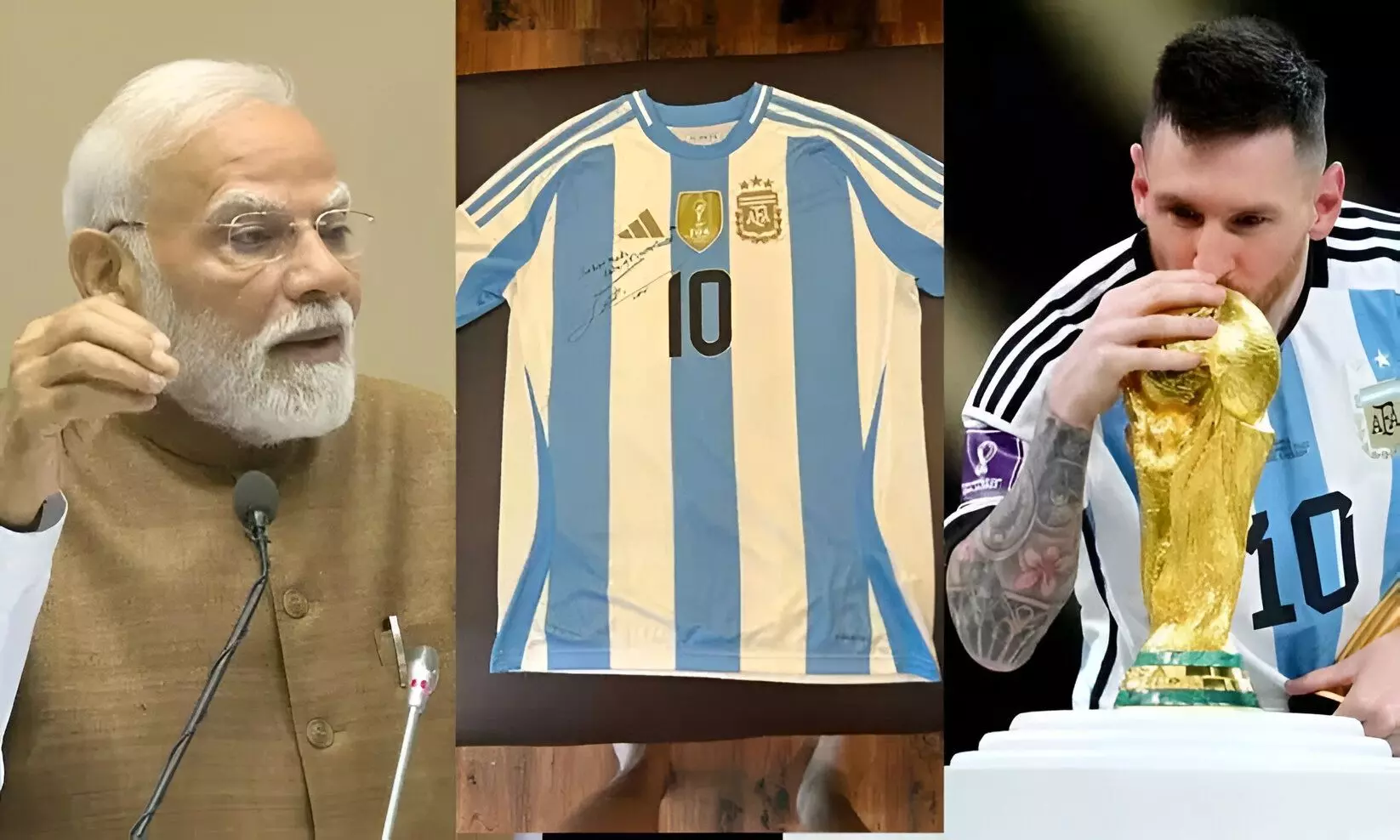From Messi to Modi: Story Behind Football GOATs Signed Jersey Birthday Surprise