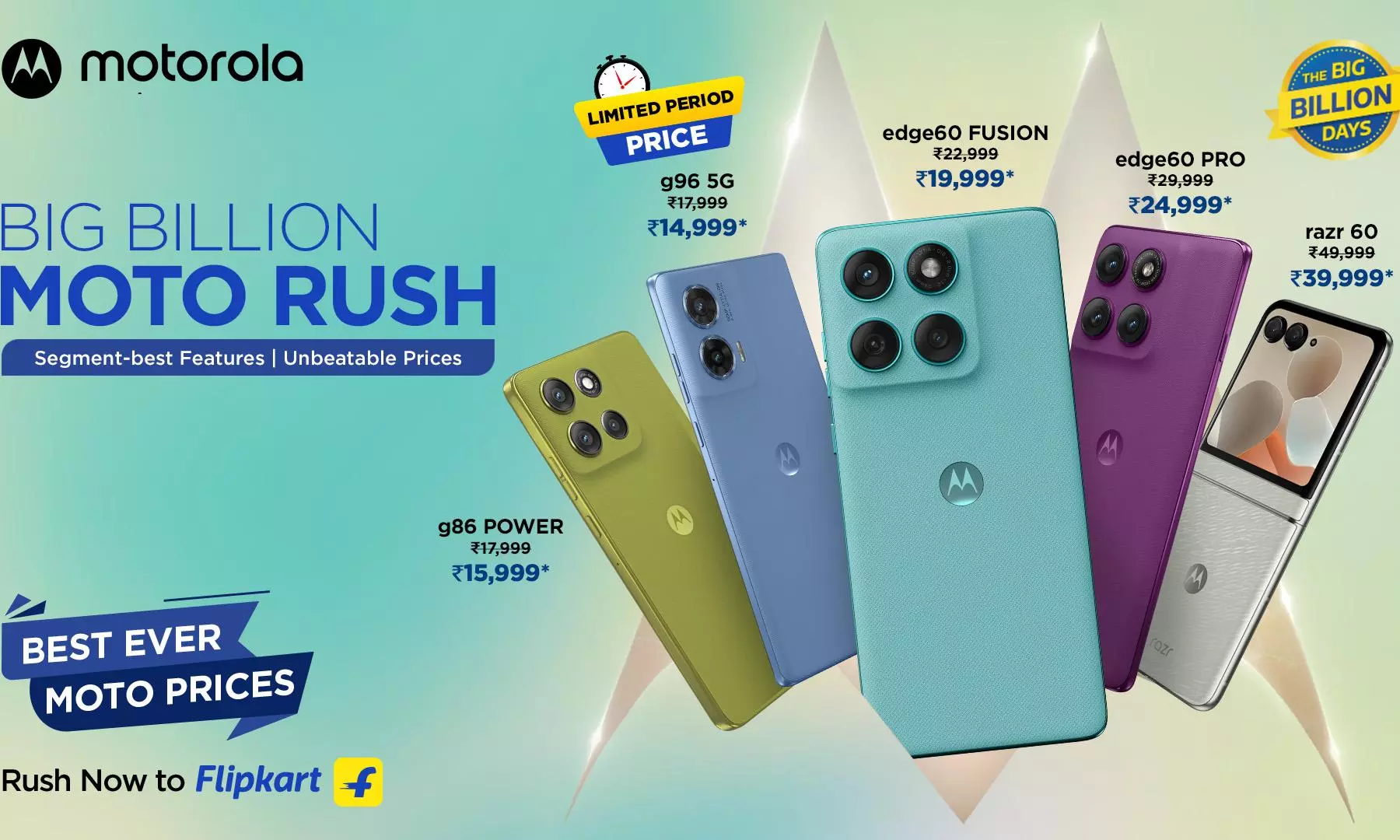 Motorola Announces #BigBillionMotoRush With Lowest Ever Festive Prices