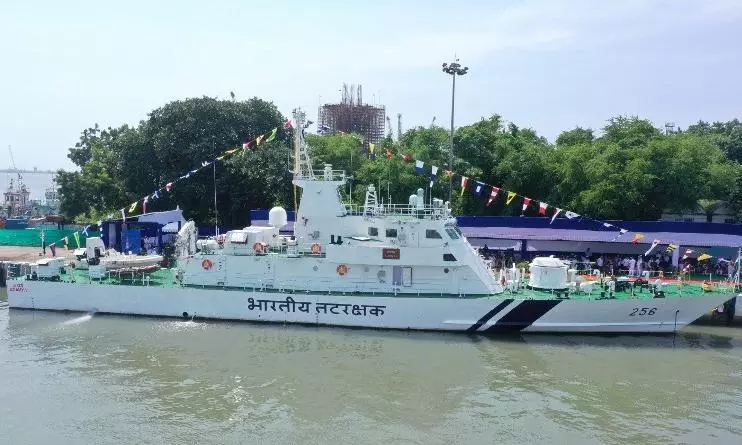 Indian Coast Guard Commissions First Adamya-Class Fast Patrol Vessel At Paradip