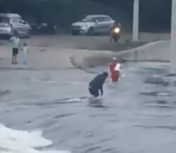 Sr Citizen Crosses Flooded Stream, City Man Washed Away