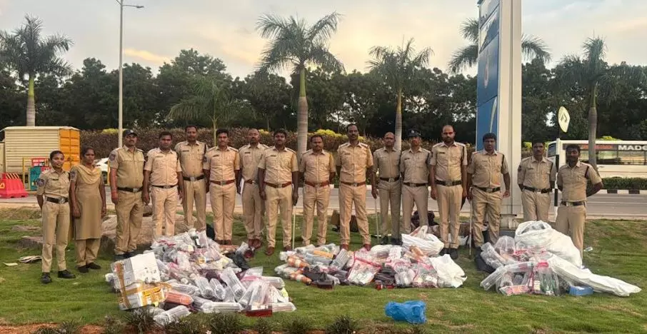 360 NDPL Bottles Seized in Shamshabad 360 NDPL Bottles Seized in Shamshabad
