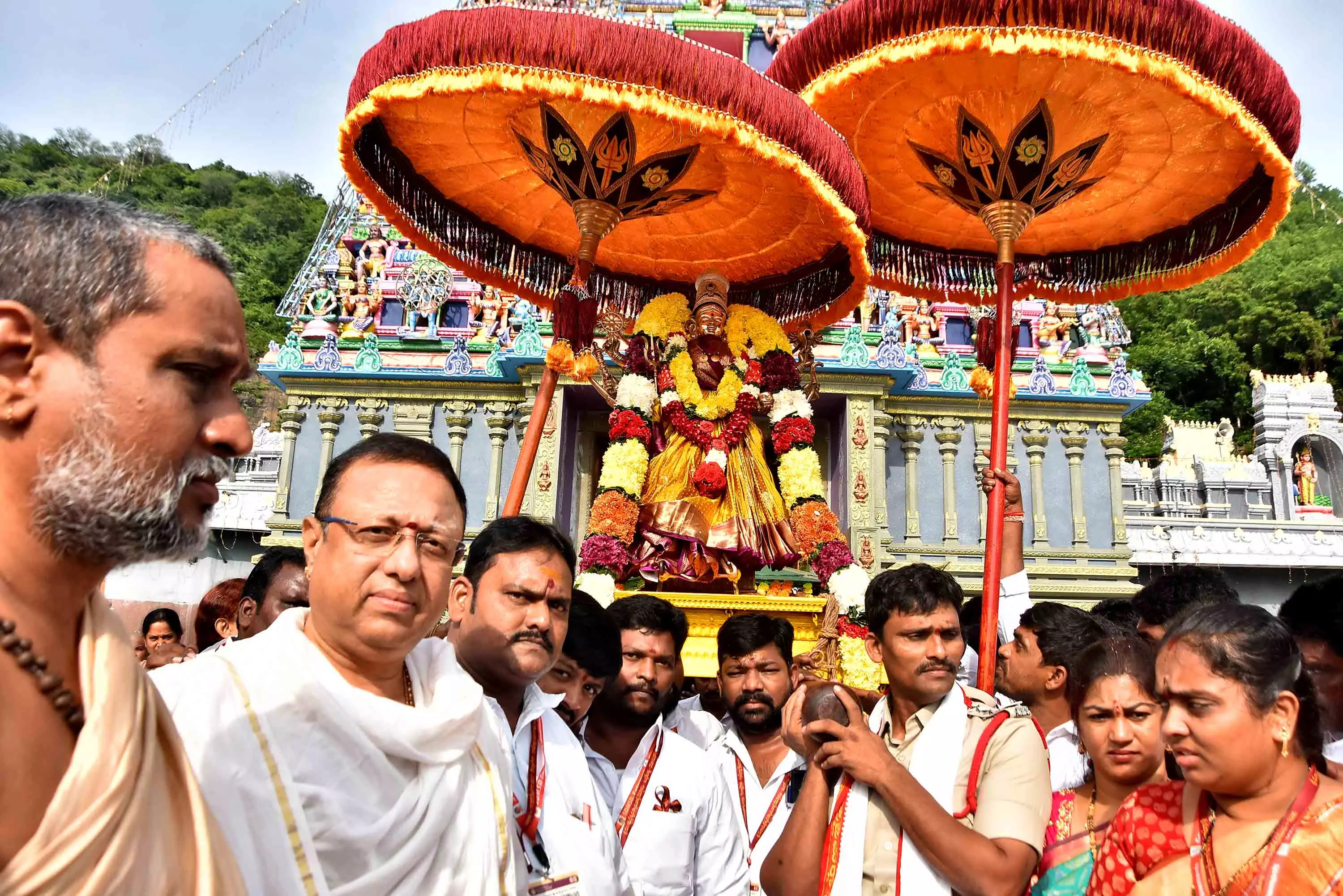 Grand Start to Dasara Festivities in Indrakeeladri Temple