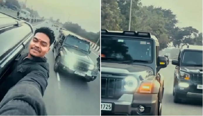 Bhubaneswar Youth Faces Action After Dangerous Car Stunt