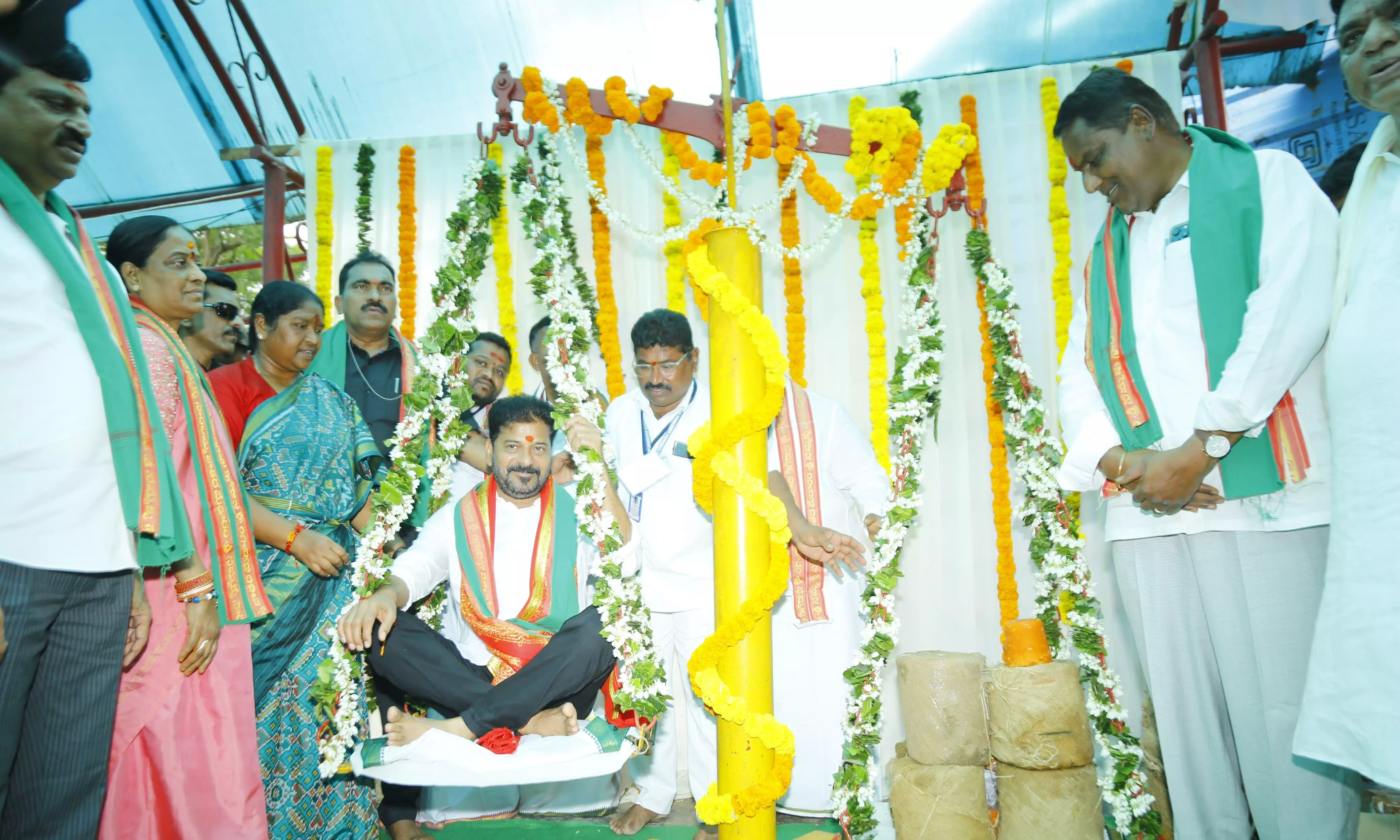 CM Revanth Reddy Weighs 68 kg Again in Tulabharam