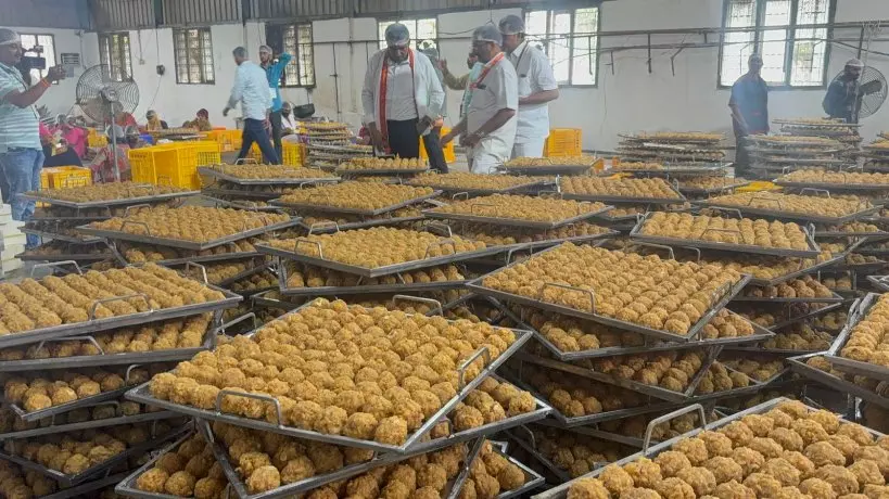 36 Lakh Laddus Being Readied For Dasara At Indrakeeladri