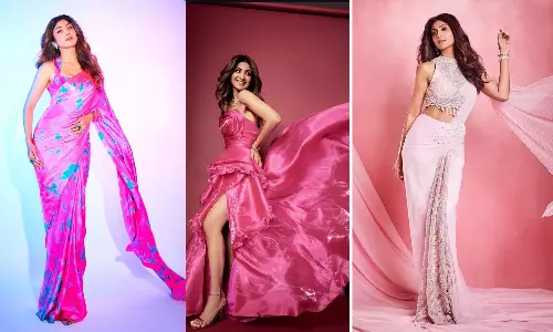 Shilpa Shetty’s Pink Obsession: From Sarees to Gowns