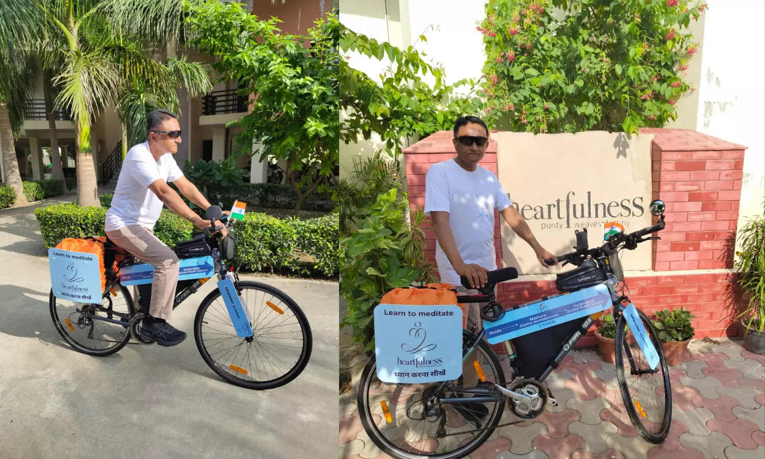 1700-km Cycling Journey for Meditation and Drug-Free India