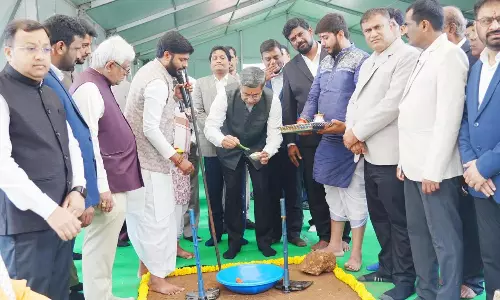 CJ Performs Bhoomi Pooja for New HC Complex