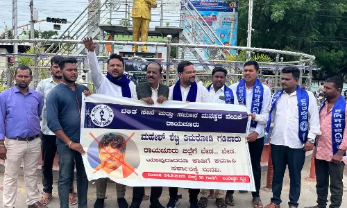 Raichur Groups Protest Relocation of Activist Thimarody