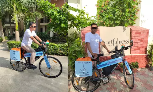 1700-km Cycling Journey for Meditation and Drug-Free India
