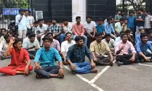 Tension, Protest Over Student Death in Andhra University