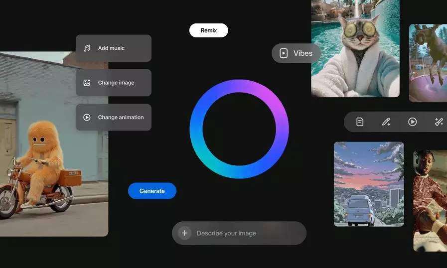 Meta Unveils New AI Video Feed Vibes
