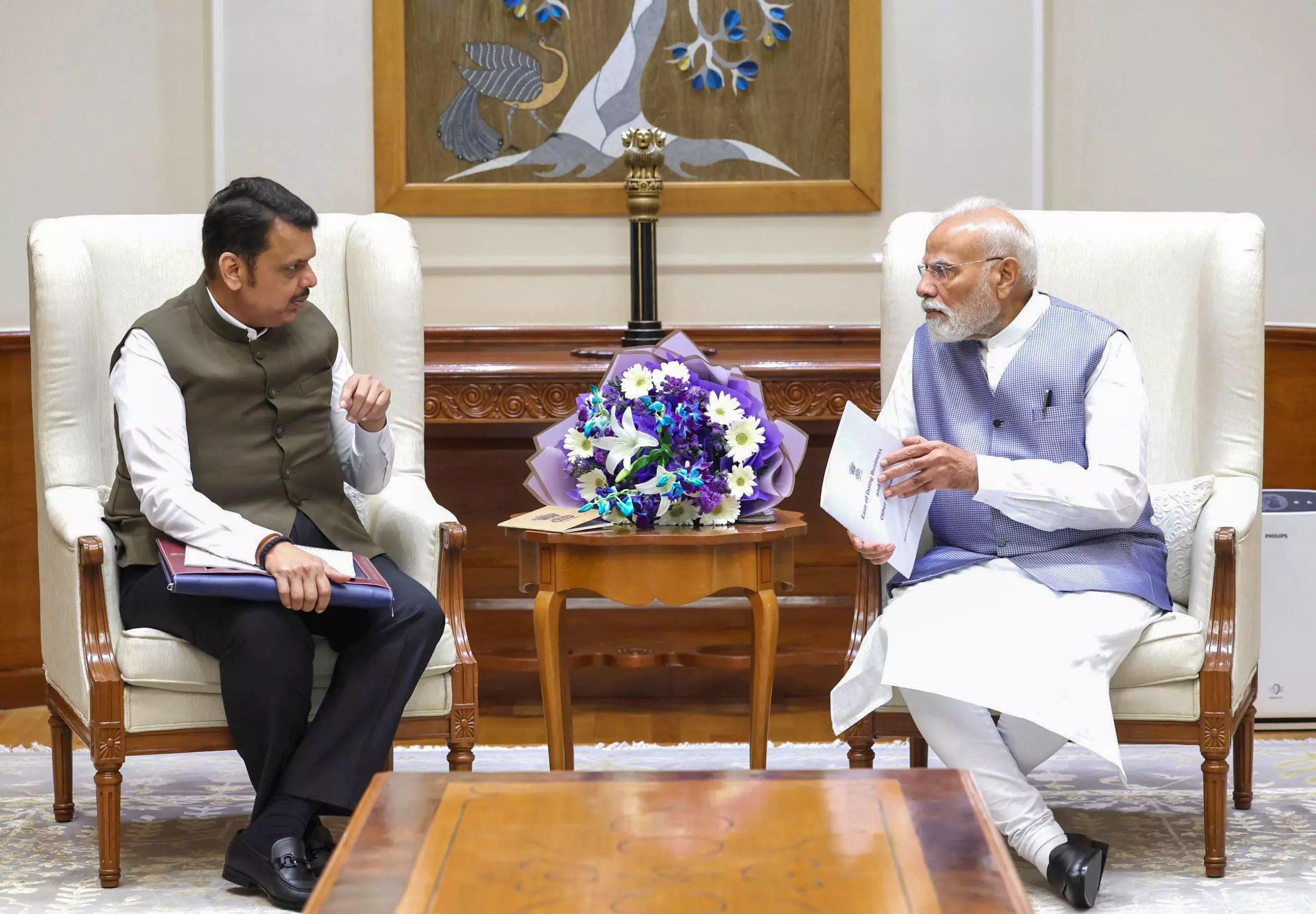 Fadnavis Meets PM Seeking Central Aid for Flood-Hit Maharashtra Fadnavis Meets PM Seeking Central Aid for Flood-Hit Maharashtra