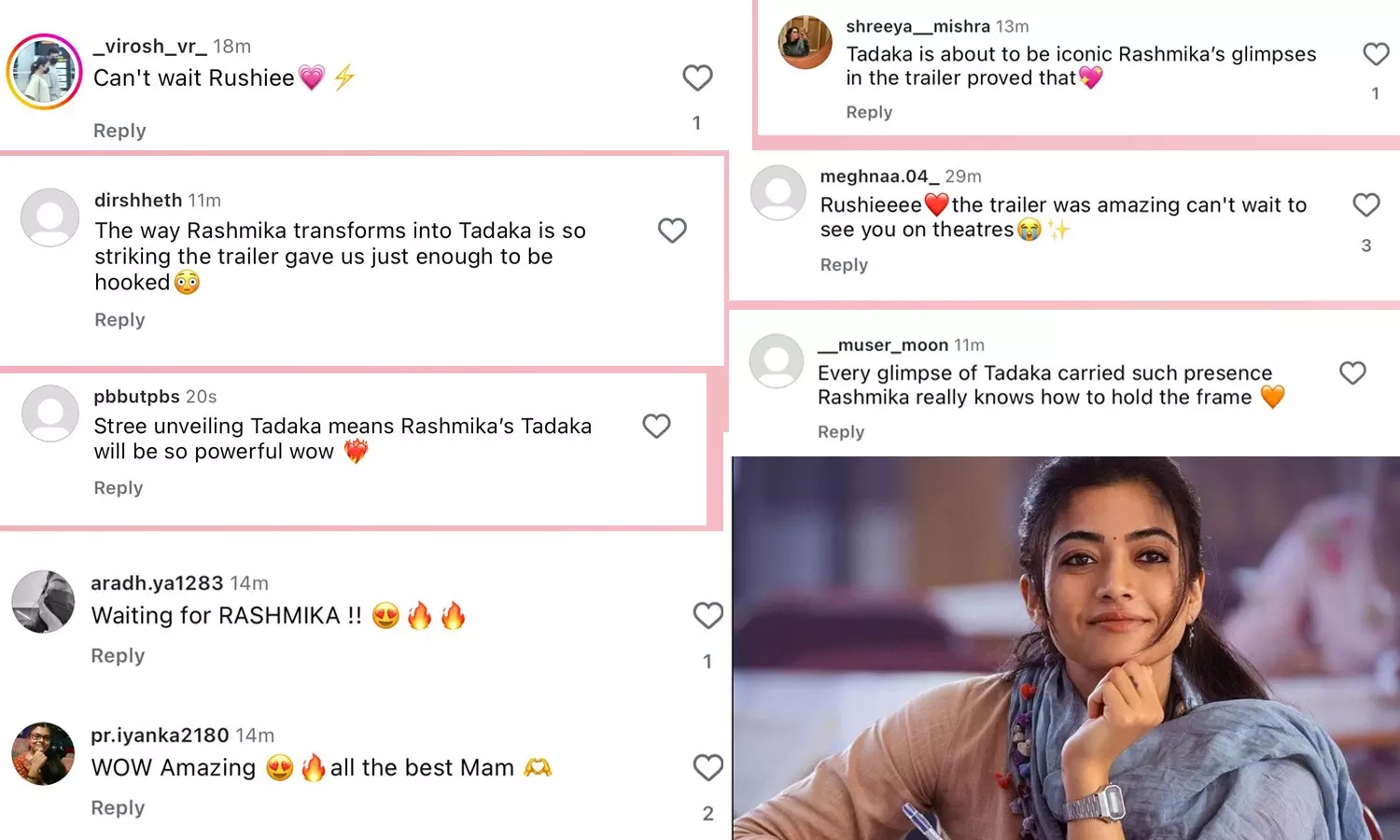 Netizens rave About Rashmika Mandanna’s Tadaka Moment in Thamma Trailer