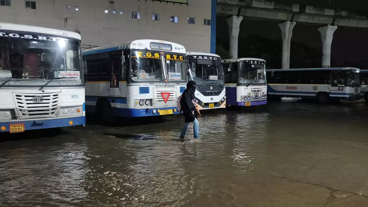 MGBS Flooded, RTC Shifts Bus Services to Other Locations