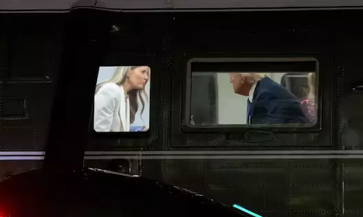Trump and Melania Caught in Animated Exchange on Marine One