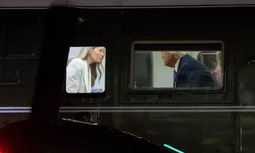 Trump and Melania Caught in Animated Exchange on Marine One