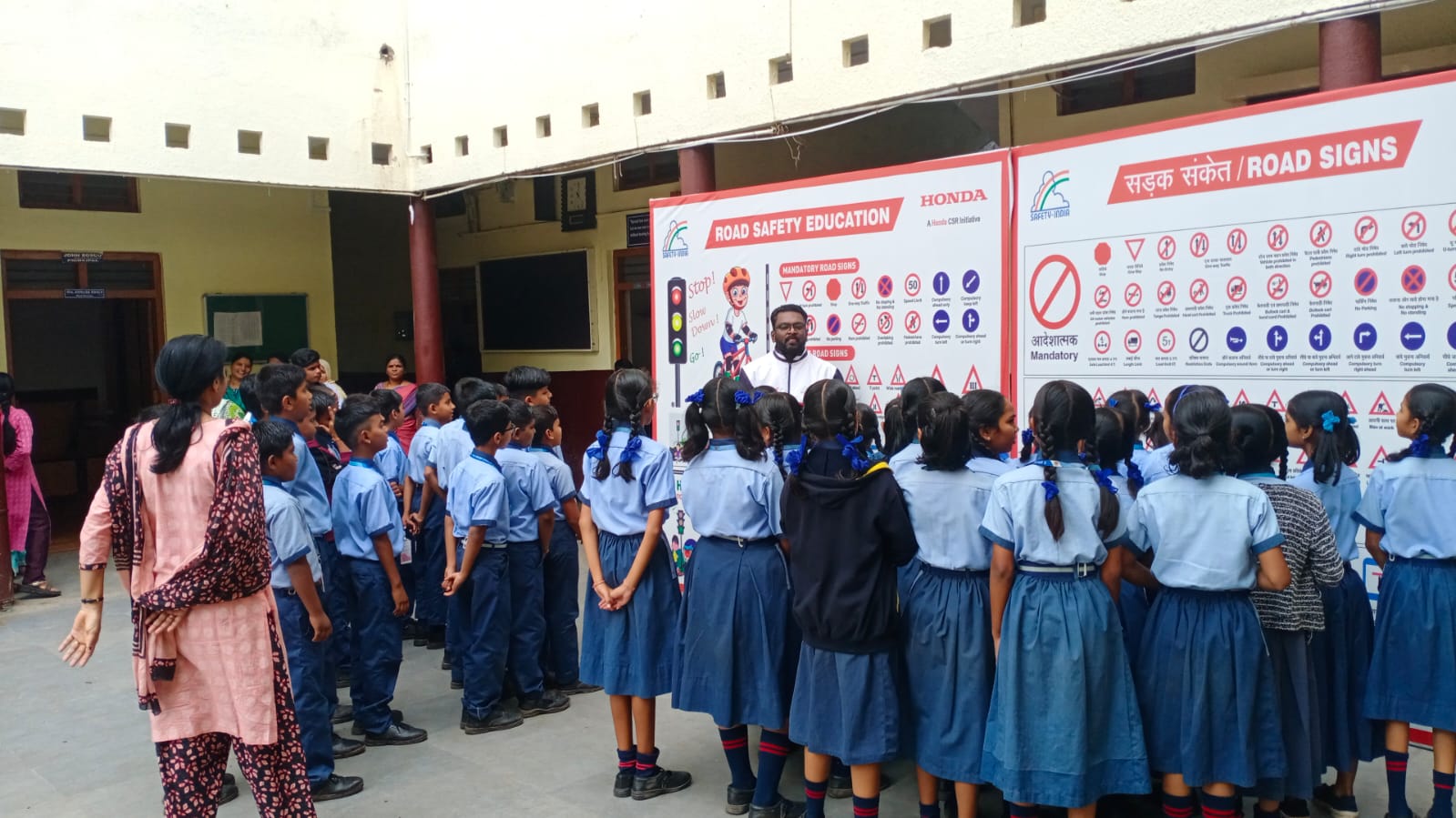 HMSI Promotes Road Safety in Vijayapura Schools
