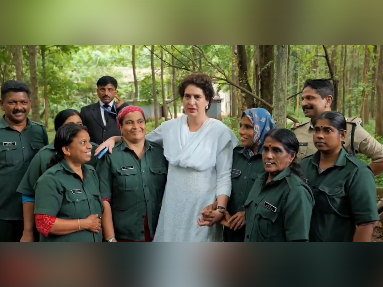 Priyanka Gandhi Visits Teak Plantation, Interacts with Public