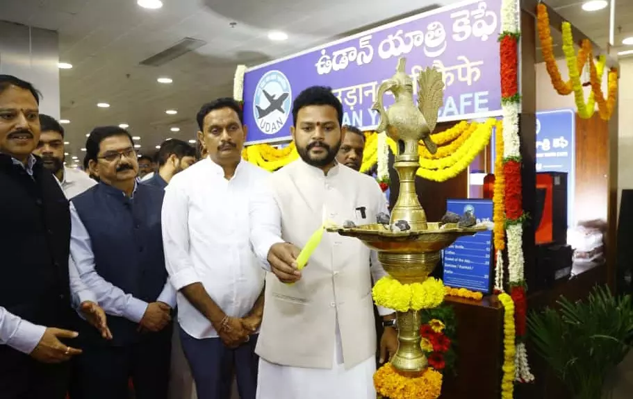 Ram Mohan Inaugurates Udan Yatri Cafe In Airport