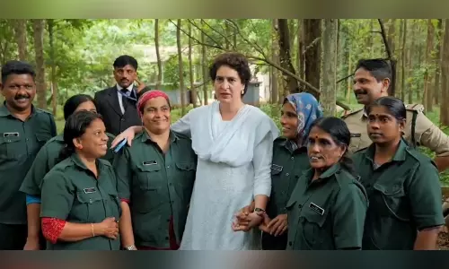 Priyanka Gandhi Visits Asias Oldest Teak plantation in Nilambur