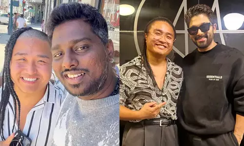 Japanese Choreographer’s Pics With Allu Arjun, Atlee viral Japanese Choreographer’s Pics With Allu Arjun, Atlee viral