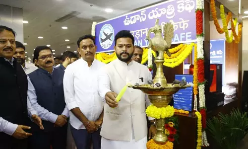 Ram Mohan Inaugurates Udan Yatri Cafe In Airport
