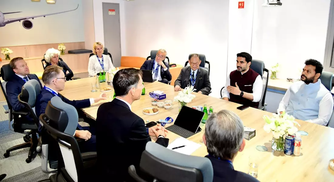 Lokesh Meets High-Level Airbus Team in Delhi