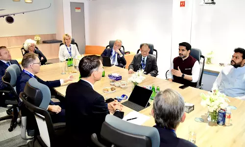 Lokesh Meets High-Level Airbus Team in Delhi