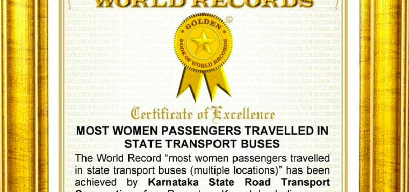 Karnataka's 'Shakti' Scheme Honoured by International Book of Records