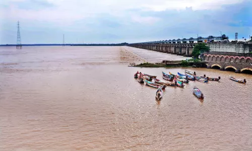 Godavari, Krishna Rivers Swell as Projects Release Water Godavari, Krishna Rivers Swell as Projects Release Water