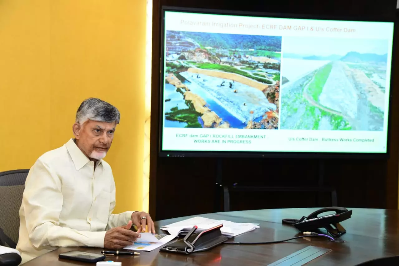 AP CM Wants Polavaram Project To Be Ready By 2027 Godavari Pushkarams AP CM Wants Polavaram Project To Be Ready By 2027 Godavari Pushkarams