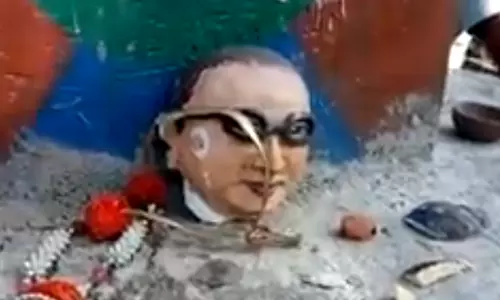 Ambedkar Statue Desecrated In Chittoor District, Protests Erupt