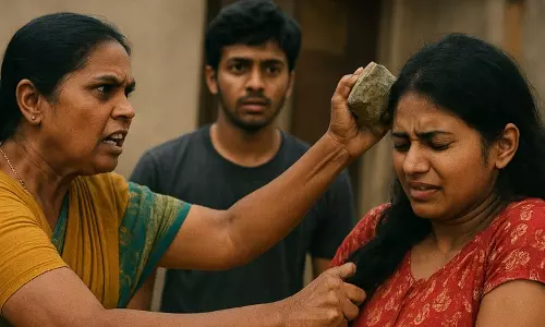 Mother Tries to Marry Son-in-Law, Attacks Daughter in Tirupati District Mother Tries to Marry Son-in-Law, Attacks Daughter in Tirupati District