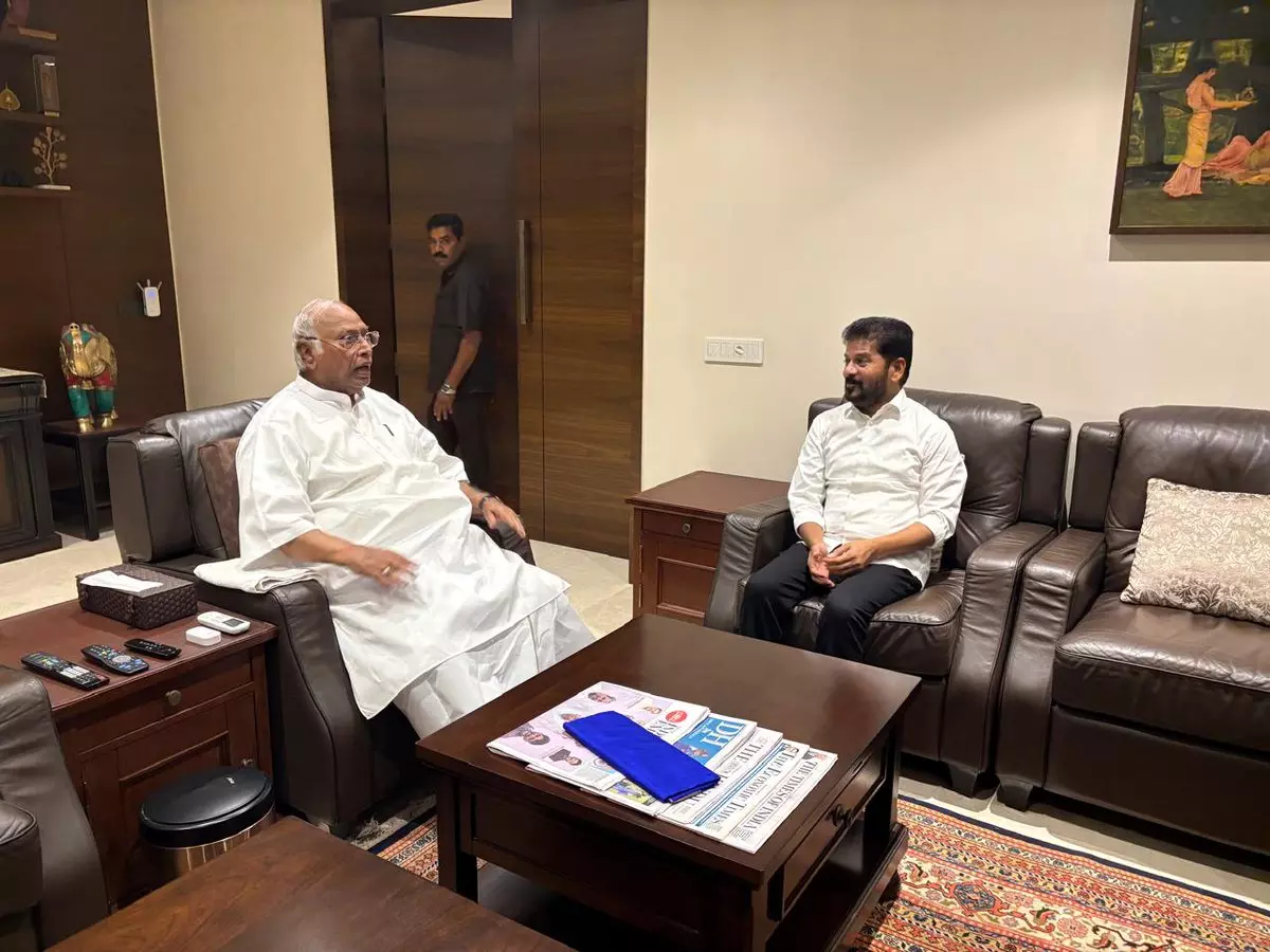 CM Revanth Meets Kharge in Bengaluru