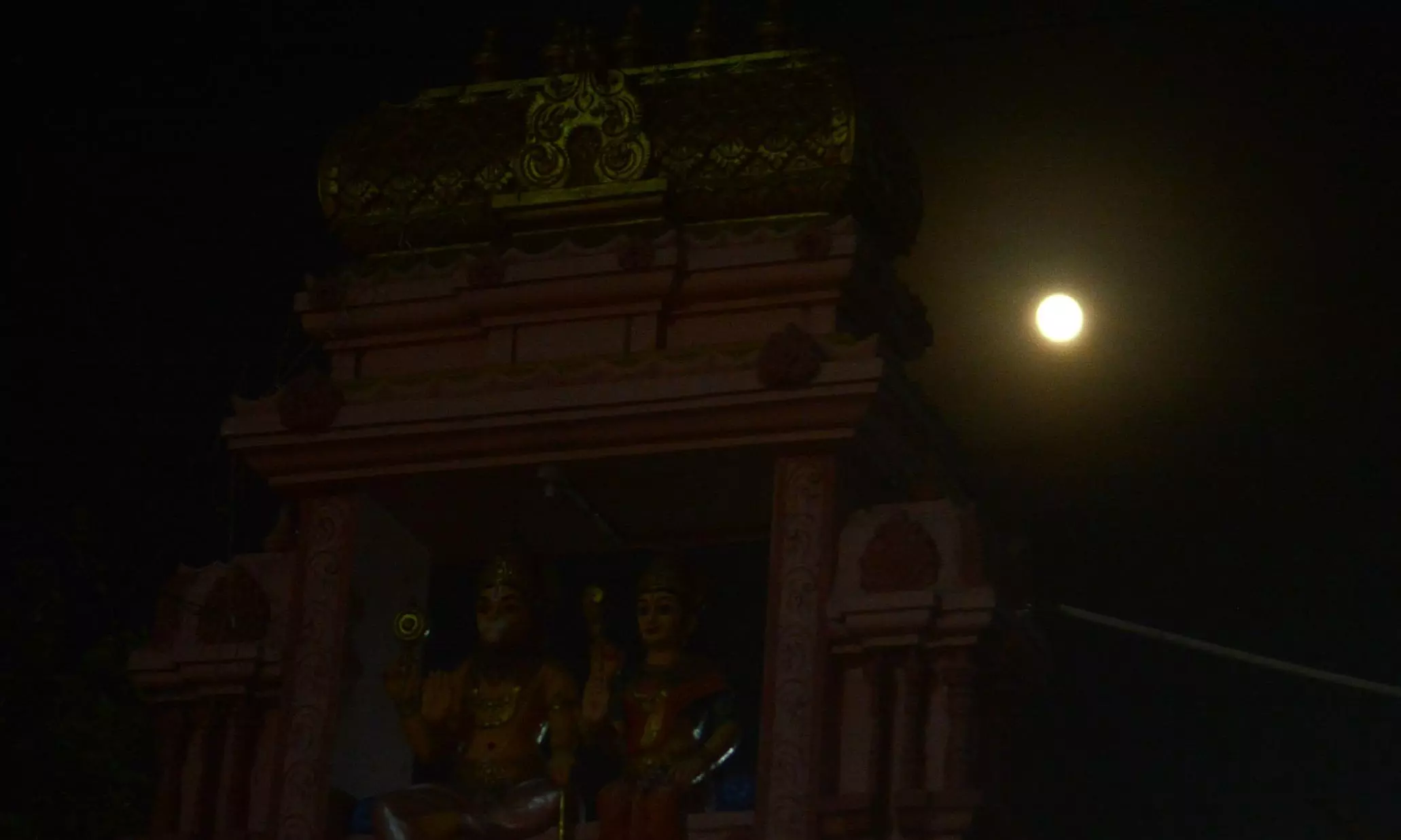 Clouds Spoil Hyderabads View of Harvest Moon