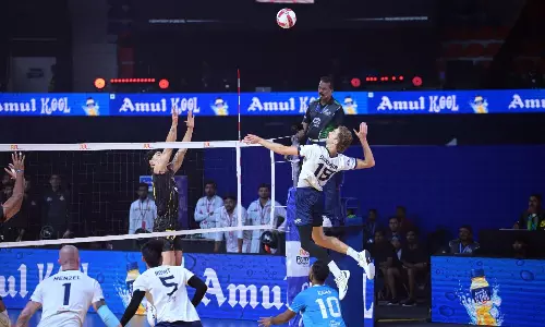 PVL 2025: Goa Guardians Beat Ahmedabad Defenders in Five-Set Thriller to Get First Win PVL 2025: Goa Guardians Beat Ahmedabad Defenders in Five-Set Thriller to Get First Win
