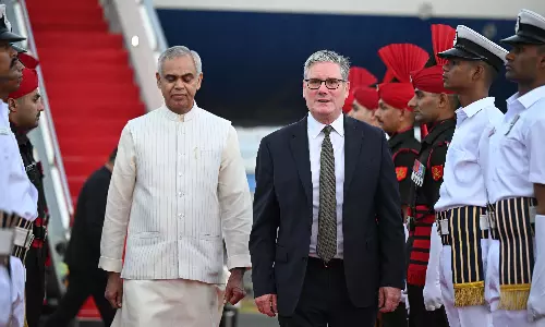 Starmer Arrives In Mumbai For Talks with Modi