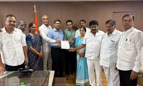 Tension at Bus Bhavan as BRS Leaders Protest RTC Fare Hike