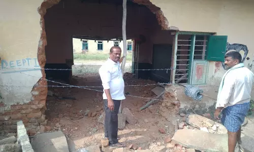 Classroom in Urdu Govt School Demolished to Link House Through It