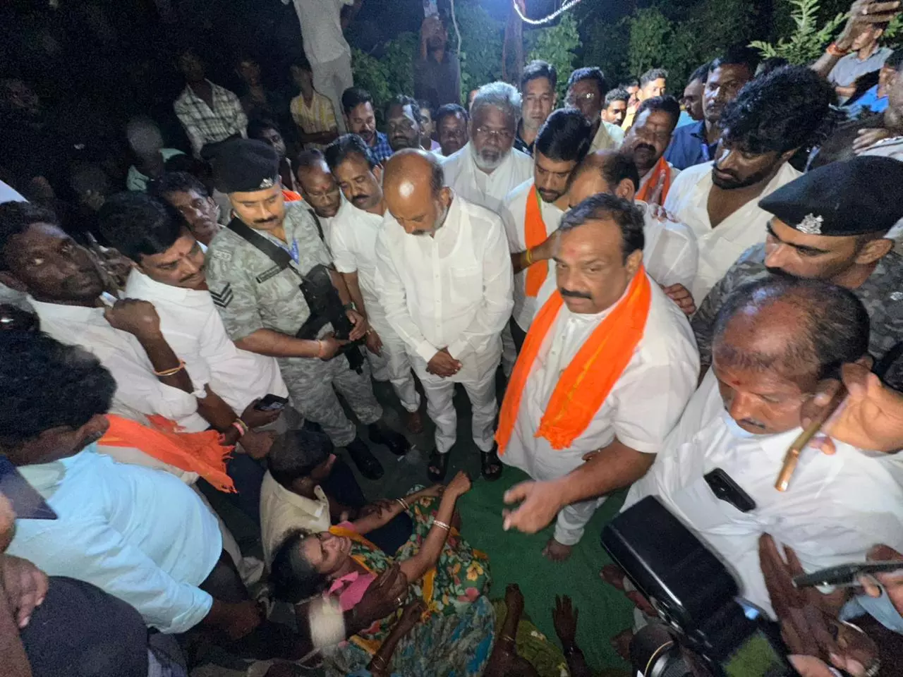 Bandi Consoles Kin of BJP Leader Who Died by Suicide