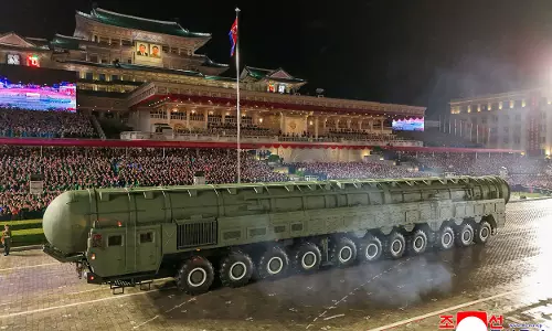 North Korea Shows off Most Powerful Missile at Military Parade